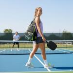 Alveroya Pickleball Sling Bag with Shoe Compartment for Men Women, Professional 2-3 Paddle Backpack, Large Capacity Bag with 36oz Water Bottle Pocket & Fence Hook - Black/Neon Green