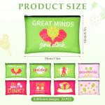 24 Pcs Pickleball Makeup Bags Bulk Pickleball Gifts for Women, Dink Ball Sport Cosmetic Pouch Bag Party Favors Supplies, Pickle Ball Accessories Travel Organizer Zipper Pouch Sport Lovers Gifts (Pink)