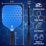 Pickleball Set with Bag - Fiberglass 14mm - 2 USAPA Pickleball Paddles, 2 Indoor and 2 Outdoor Pickleball Balls, 2 Cooling Towels - Rackets for Adults and Teens