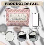 Elpwk Pickleball Gifts for Women,Pink Stripe Pickleball Makeup Bag Cosmetic Pouch, Pickleball Accessories Women