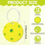 12PCs Pickleball Luggage Tags for Travel Suitcases Labels with Metal Ring 2.75in Pickleball Keychain PVC Name Id Card and DIY Pocket Hug Card, Backpack Charms for Men Women Travel Bag Suitcase