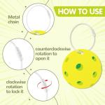 12PCs Pickleball Luggage Tags for Travel Suitcases Labels with Metal Ring 2.75in Pickleball Keychain PVC Name Id Card and DIY Pocket Hug Card, Backpack Charms for Men Women Travel Bag Suitcase