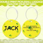 12PCs Pickleball Luggage Tags for Travel Suitcases Labels with Metal Ring 2.75in Pickleball Keychain PVC Name Id Card and DIY Pocket Hug Card, Backpack Charms for Men Women Travel Bag Suitcase