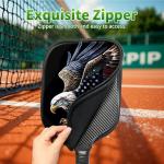 RWUTYTIUL Black Flag Eagle Pickle Ball Paddle Cover, Neoprene Pickleball Paddle Sleeve with Zippered Racket, Universal Paddle Storage Bag Size 8.66" x 11.4", Pickleball Paddle Case for Women Men