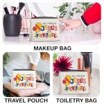Xxoace All I Need Is Jesus and Pickleball Makeup Bag-Funny Pickleball Gift for Women Girls Friends Sister Daughter, Travel Cosmetic Pouch