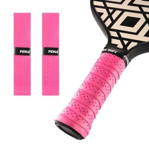 Pickle Grips Pickleball Paddle Grip Tape by YALLA - Overgrip Grip Wrap for Pickleball Racket - Moisture Wicking Paddle Grip Wrap (2 Pack) (Pink)