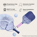 Pickle Grips Pickleball Paddle Grip Tape by YALLA - Overgrip Grip Wrap for Pickleball Racket - Moisture Wicking Paddle Grip Wrap (2 Pack) (Pink)