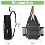 Docami Tennis Bag for Women Men, Tennis Racket Bags Backpack Lightweight Water Resistant Sling Crossbody Gym Backpacks for Tennis Racquet, Pickleball Paddles, Badminton, Pickleball Gear & Accessories