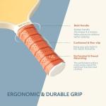 Pickleball Paddles Set of 4 - USAPA Approved Graphite Lightweight Racket, 4 Pickleball Rackets, 4 Outdoor Balls and 1 PU Leather Bag, Pickle Ball Set for Men Women Beginners, Sunset Glow