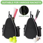 Docami Tennis Bag for Women Men, Tennis Racket Bags Backpack Lightweight Water Resistant Sling Crossbody Gym Backpacks for Tennis Racquet, Pickleball Paddles, Badminton, Pickleball Gear & Accessories
