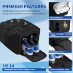 Gemgoal Extra Large Pickleball Bag for Men with Shoe Compartment Pickleball Backpack for 4 Rackets with Fence Hook Paddle Compartments Balls Holder Multiple Compartments