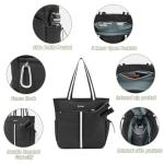 G4Free Pickleball Bag, Pickleball Tote Bag for Women Men, External Ball Bag with Shoe Compartment & Paddle Cover Pocket,Black