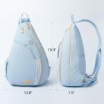 VELADAY Pickleball Bag for Women Chic Quilted Sling Bag, Fits 2 Paddles, Lightweight Weatherpoorf for Court & Daily Use, Blue