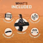 Portable Pickleball Net System for Indoor and Outdoor | 22ft Long Full Regulation Size Full Pickle Ball Net | Includes Floor Markers and Carry Bag | Create Full Portable Pickleball Court