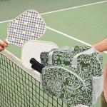 Pickleball Bag for Women, Tote Bag Crossbody Shoulder Purse Handbag for Tennis Pickle Ball Yoga Gym Duffle Bag Green