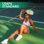 Pickleball Paddles Set of 4 - USAPA Approved Graphite Lightweight Racket, 4 Pickleball Rackets, 4 Outdoor Balls and 1 PU Leather Bag, Pickle Ball Set for Men Women Beginners, Sunset Glow