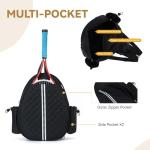 KUANG! Tennis Bag for Women Men Quilted Tennis Crossbody Backpack Tennis Racket Bag Suitable for Pickleball Tennis Badminton