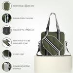 Pickleball Tote Bag - Detachable Cooler & Fence Hooks – Large Sports Bag for Women & Men, Holds Paddles & Balls