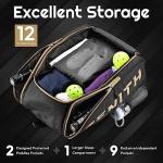 A11N SPORTS Tournament Pickleball Backpack, Large Capacity Pickleball Bag Holds 4+ Paddles & Accessories - Separate Shoes Compartment, with Fence Hook, ID Tag