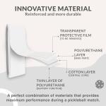 Palbea Pickleball OverGrip Tape - Pack of 6 - Extra Tacky White Pickleball Grip Tape - High Sweat Absorption & Non-Slip Soft Touch. Accessories Designed to Enhance Your Pickleball Paddle Grip Tape.