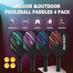 Pickleball Paddles Set of 4,USAPA Approved,4 Indoor&Outdoor Balls, Carrying Bag, 4 Cooling Towels,4 Pack Paddles,Pickleball Paddles Pack Gifts for Beginner&Pro