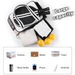 SPOENGRU PU Leather Pickleball Paddle Bag - Small Fashion Tote for Women & Men