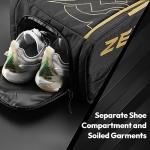 A11N SPORTS Tournament Pickleball Backpack, Large Capacity Pickleball Bag Holds 4+ Paddles & Accessories - Separate Shoes Compartment, with Fence Hook, ID Tag