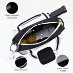 SPOENGRU PU Leather Pickleball Paddle Bag - Small Fashion Tote for Women & Men