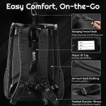 A11N SPORTS Tournament Pickleball Backpack, Large Capacity Pickleball Bag Holds 4+ Paddles & Accessories - Separate Shoes Compartment, with Fence Hook, ID Tag