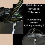 AYRES OUTDOOR Tennis Bag for Women, Designer Tennis Racket BackPack, Women Tennis Bag, Woman Pickleball BackPack, Tennis Bags 2 Rackets (Black)