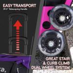 ZÜCA Rolling Pickleball Bag - Professional Touring Case for Men and Women - Portable Pickleball Sports Bag with Storage for Gear, Paddles, Accessories - Convenient Seat - Lightweight and Durable