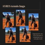 AYRES OUTDOOR Tennis Bag for Women, Designer Tennis Racket BackPack, Women Tennis Bag, Woman Pickleball BackPack, Tennis Bags 2 Rackets (Black)