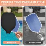 2 Pcs Pickleball Paddle Covers, Universal Case Size - 8.6 x 12.2 inches Zippered Racket Sleeve, Durable Neoprene Paddle Cover, Paddle Storage Bag for Most USAPA Standard (Black) (Black) (Black)