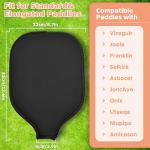 2 Pcs Pickleball Paddle Covers, Universal Case Size - 8.6 x 12.2 inches Zippered Racket Sleeve, Durable Neoprene Paddle Cover, Paddle Storage Bag for Most USAPA Standard (Black) (Black) (Black)