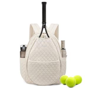 Sucipi Tennis Bags for Women, Lightweight Quilted Tennis Racket Bag, Large Capacity Tennis Backpack for Tennis Racquet, Pickleball Paddles, Badminton
