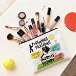 JFEHBFL Pickleball Gifts for Women,Pickleball Makeup Bag Canvas Zippered Cosmetic Pouch, Unique Gift for Pickleball Enthusiasts, Organizer for Toiletries & Makeup