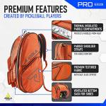JOOLA Tour Elite Pro Pickleball Bag – Backpack & Duffle Bag for Paddles & Pickleball Accessories – Thermal Insulated Pockets Hold 4+ Paddles - Includes Fence Hook