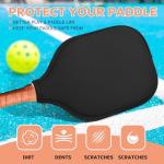 2 Pcs Pickleball Paddle Covers, Universal Case Size - 8.6 x 12.2 inches Zippered Racket Sleeve, Durable Neoprene Paddle Cover, Paddle Storage Bag for Most USAPA Standard (Black) (Black) (Black)
