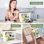 JFEHBFL Pickleball Gifts for Women,Pickleball Makeup Bag Canvas Zippered Cosmetic Pouch, Unique Gift for Pickleball Enthusiasts, Organizer for Toiletries & Makeup