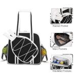 ACESAK Pickleball Bag, Pickleball Bags for Women Men Teens with Waterproof Pocket & Fence Hook, Pickleball Tote Bag for Pickleball Racquet Sports Gym Duffle, Adjustable Strap (Black