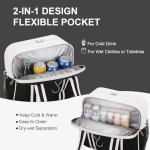 ACESAK Pickleball Bag, Pickleball Bags for Women Men Teens with Waterproof Pocket & Fence Hook, Pickleball Tote Bag for Pickleball Racquet Sports Gym Duffle, Adjustable Strap (Black