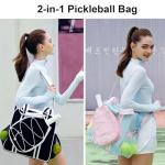 ACESAK Pickleball Bag, Pickleball Bags for Women Men Teens with Waterproof Pocket & Fence Hook, Pickleball Tote Bag for Pickleball Racquet Sports Gym Duffle, Adjustable Strap (Black