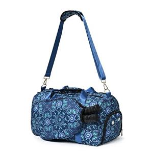 Boulder Bee Crossbody Pickleball Bags, Pickleball Sport Sling Bag for Women, Duffel Bags w Wet Pocket & Shoes Compartment, with Racquet/Paddle Holder (Blue)