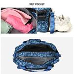 Boulder Bee Crossbody Pickleball Bags, Pickleball Sport Sling Bag for Women, Duffel Bags w Wet Pocket & Shoes Compartment, with Racquet/Paddle Holder (Blue)