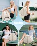Sucipi Professional Tennis Bag with Shoes Compartment, Stylish Quilted Tennis Backpack, Water Resistant Tennis Racket Bag for Women Men, Suitable for Tennis, Pickleball and Badminton