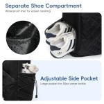 Pickleball Tote Bag for Women with Fence Hook, Quilted Pickleball Bag Holds 3-4 Paddles with Shoe Compartment & Wet Pocket