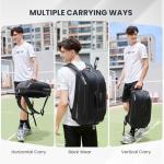 CCGTIOR Tennis Bags Convertible Padel Backpack - Duffle Bag For Paddles & Pickleball Accessories - Laptop Sleeve, Ball Sleeve, Fence Hook, Easy Access,Shoe Compartment (Black)