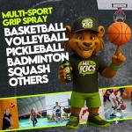 MR. KICS Basketball Shoe Grip Spray - Anti Slip Traction for Court Shoes, Shoe Grip Enhancer - 2-in-1 Cleaner with Microfiber Towel, Backpack Clip - Volleyball, Pickleball, Tennis, Badminton