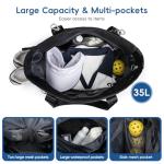 Pickleball Tote Bag for Women with Fence Hook, Quilted Pickleball Bag Holds 3-4 Paddles with Shoe Compartment & Wet Pocket