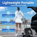 PP-Smart Pro Pickleball Machine – Portable Launcher with 100+ Ball Capacity, 5–7H Battery, App & Remote, 20–70 mph,1.6–6s/Ball,10 Modes, 20 Landing Points, for Intermediate to Advanced Players (Black)